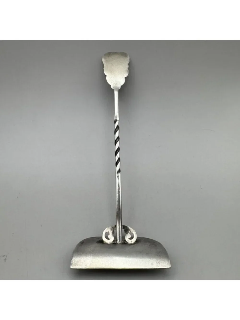 Antique P&P Sterling Silver Food Pusher Ornate Handle Monogrammed 